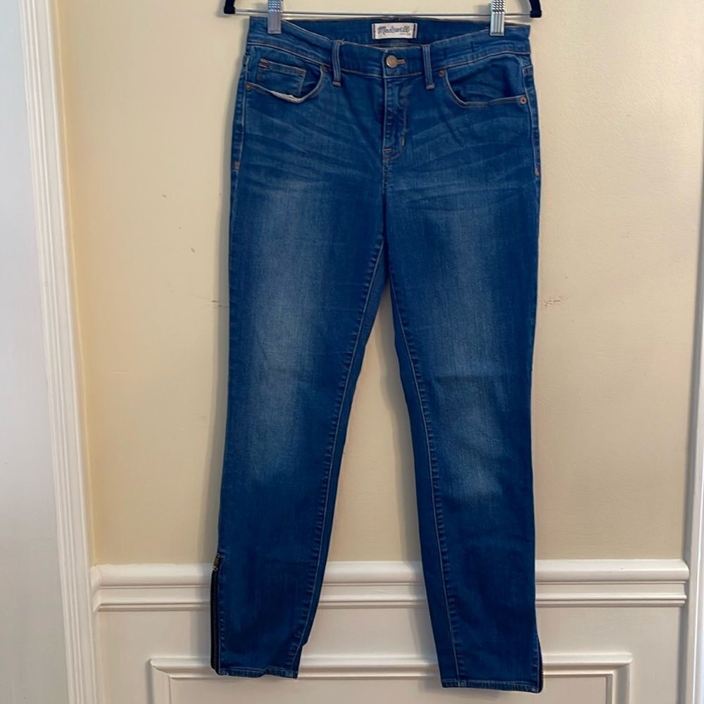 Madewell Zipper Bottom Skinny Jeans